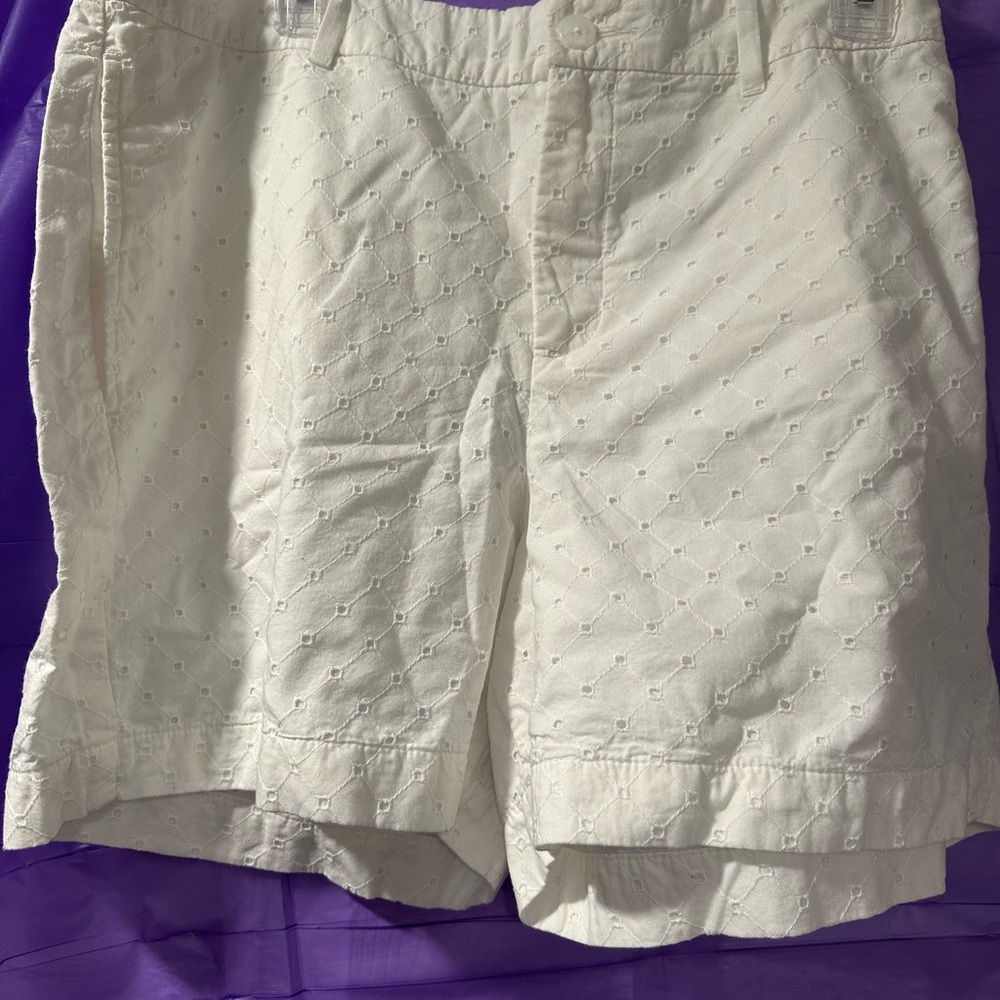 Croft & Barrow White Bermuda Shorts Classic Style